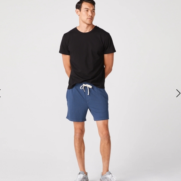 (5 For $30) NWT Monrow Men's Gym Shorts Blue Steel XL Drawstring & Pockets - Picture 2 of 10